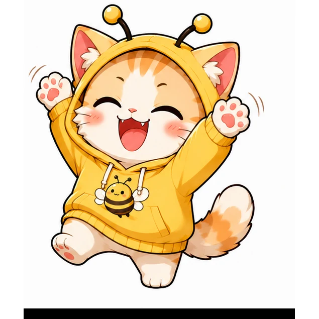 Mèo KonBee vui vẻ